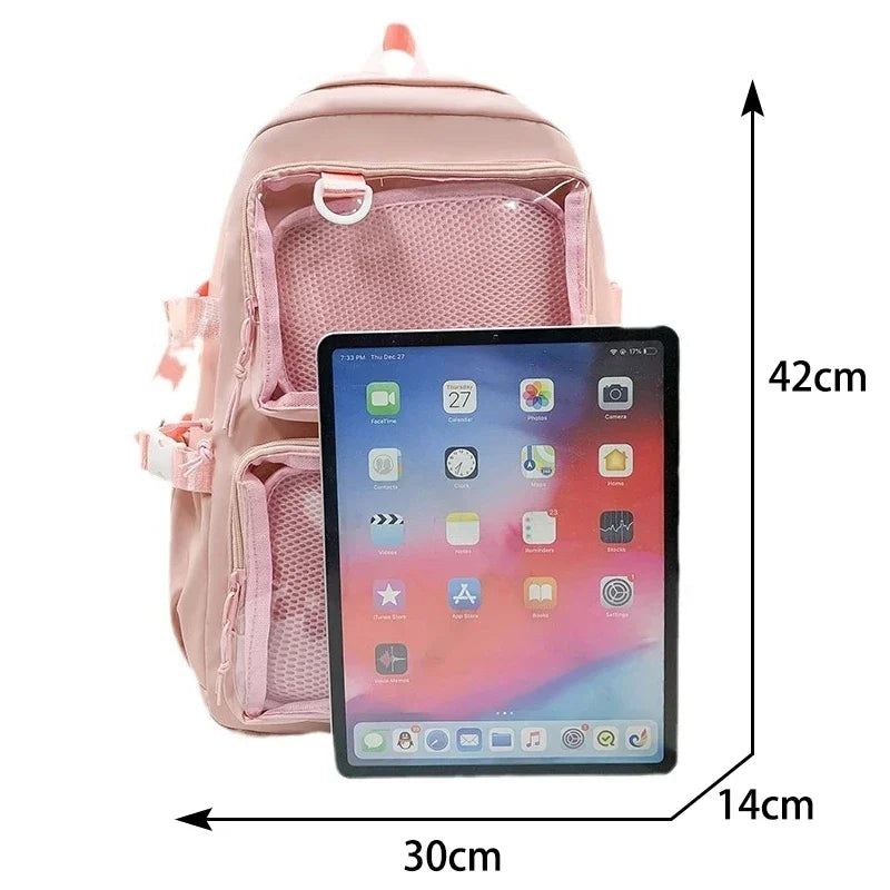 Japanese Kawaii Itabag Women New 2026 Transparent Backpack Women Large Capacity Ita Backpack School Bags for College Student JK