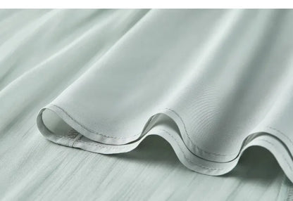 SENTUBILA Women's Summer Skirt 2026 Elegant Elastic Waist Sheen Flowy A Line Long Skirt for Woman Ladies Clothes 162QG4909