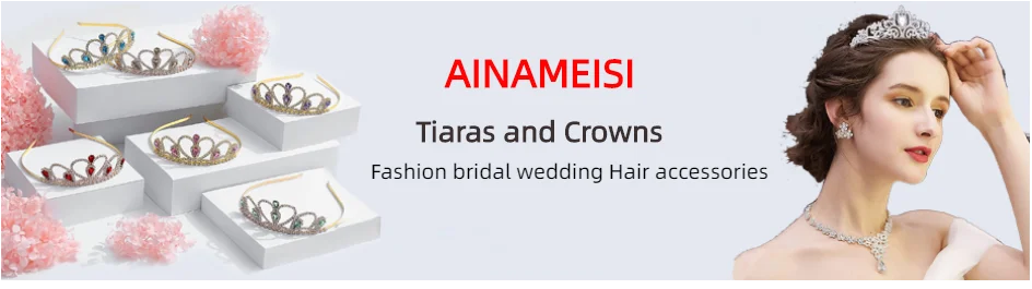 Ladies' Fashionable Silver-Plated And Diamond-Encrusted Metal Necklace, Earrings Set, Bride'S Wedding Attire And Accessories