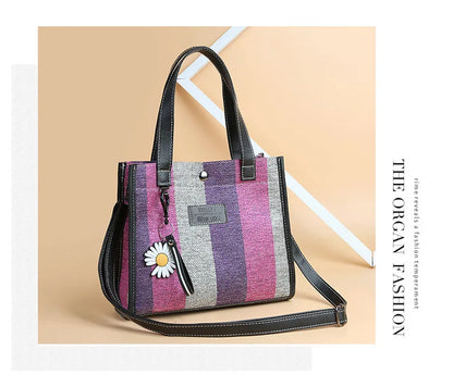 Fashion Messenger Bags For Women Shoulder Ladies Designer Handbag Solid Large Capacity Casual Canvas Shoulder Female Bag