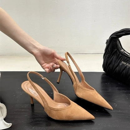 Luxury High Heels Sandals Women Sexy Pointed Toe Shoes for Woman Slippers New Party Shoes Pumps Elegant Slides Mujer Zapatos