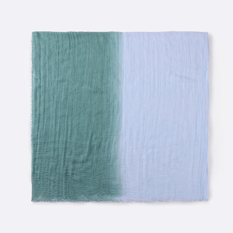 180*90cm Gradient Cotton Linen Women Muslim Hijab Scarf Woman Islamic Arab Shawl Wrap Head Scarves Ready To Wear Headscarf