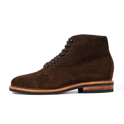 New Handmade Cow Suede Leather Men Shoes Vintage British Autumn Winter Business Ankle Boots Work Tooling Motorcycle Boots