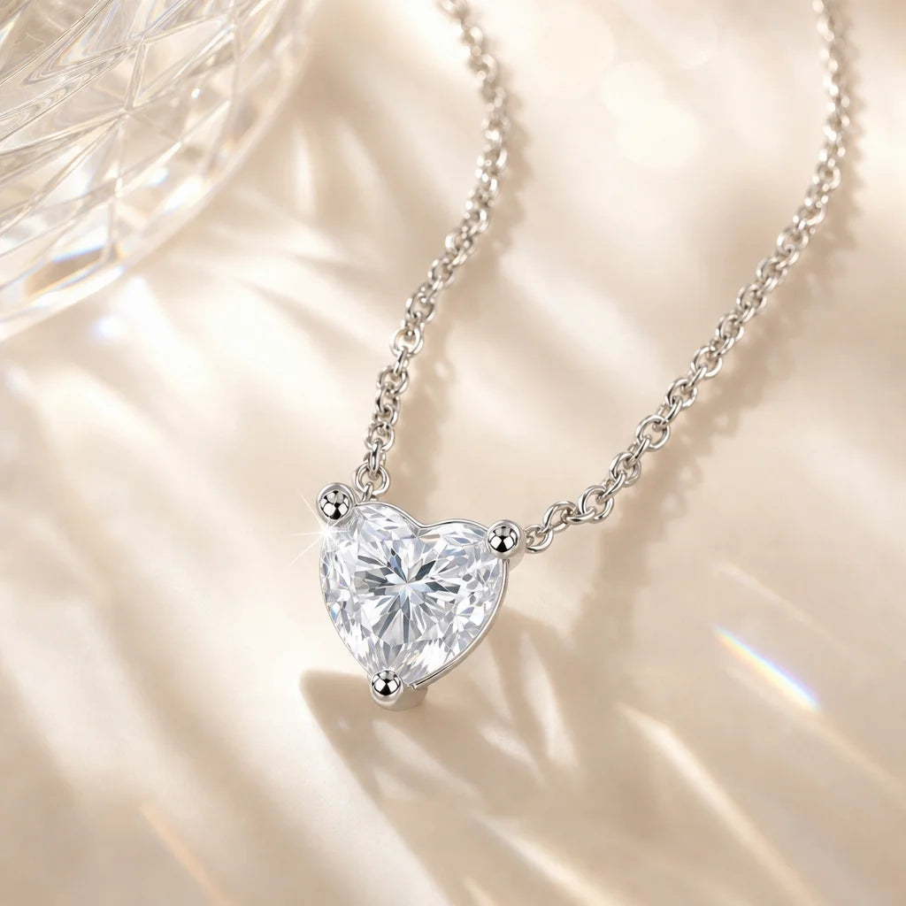 Princess Shape Pendant 18K Gold Plated Luxury S925 Silver Necklace Sparkling D VVS Moissanite Necklavce for Women As Gifts Party