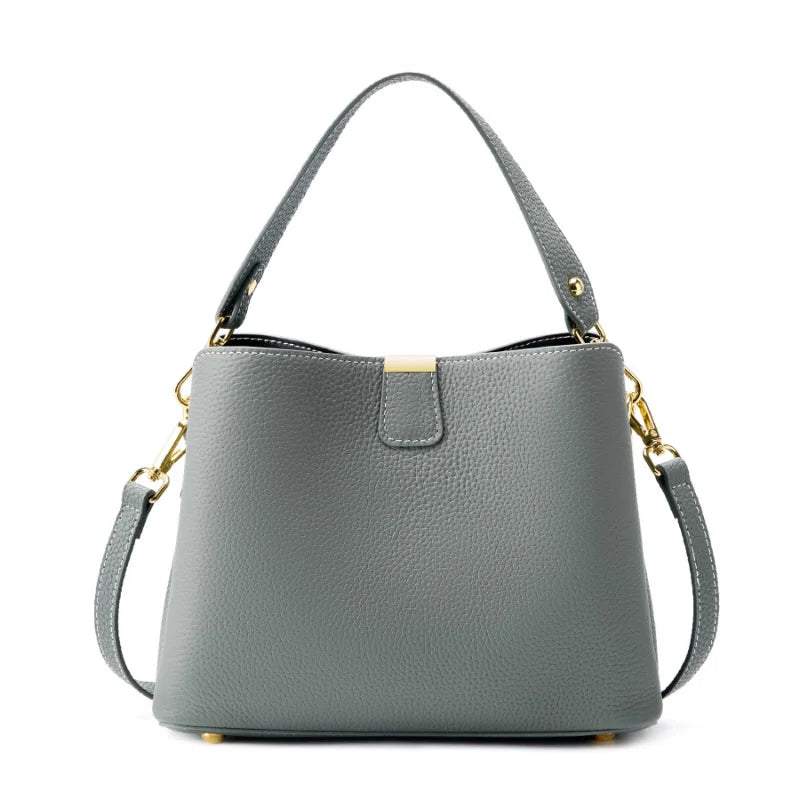 Genuine Leather Women's Bag Luxury Designer Shoulder Bag Large Capacity Cowhide Handbags High Quality Women Crossbody Bags