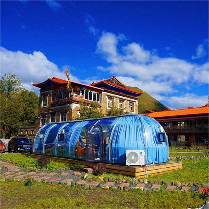 【Best-selling】Detachable Contemporary Villa/Mall Camping Outdoor Spherical Hotel Geodesic Glamping Bubble House Dome Tent