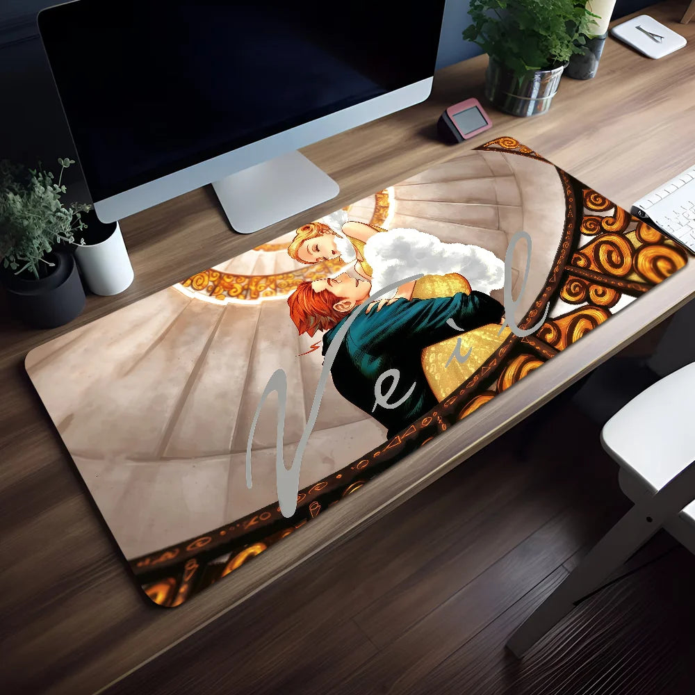 Mouse Pad MousePad Non-slip Lockedge V-Veil Office Student Gaming Manga Thickened Large Writing Pad Cushion