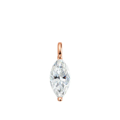 3carat Solitaire Marquise Cut Moissanite Hard Necklace for Women Eye Shape Sparkling Diamond Pendant Neck Chain with Certificate