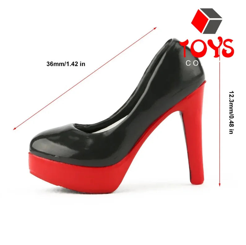1/6 Fashion Girl High Heel Shoes for Female Women Simulation Stiletto Court Shoes Model for 12"Phicen Tbleague Body Doll