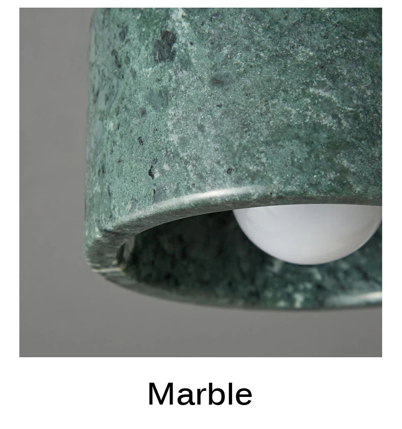 Nordic Marble Downlight Living Bedroom Room Decor Marble Ceiling Light Green White Stone Corridor Aisle Lamp