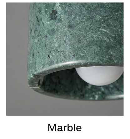 Nordic Marble Downlight Living Bedroom Room Decor Marble Ceiling Light Green White Stone Corridor Aisle Lamp