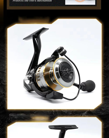 Spinning Reels Ultralight Metal 5.2:1 Gear Ratio 1000-7000 Saltwater Or Freshwater Big Max Drag Fishing Reels