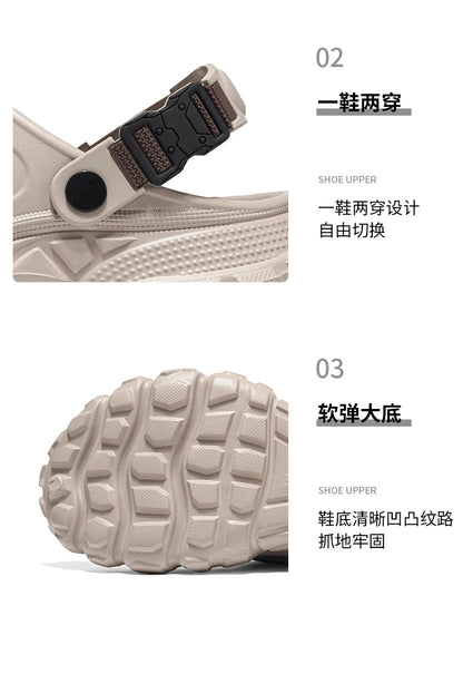 Summer Casual Sandals Men Outdoor Slippers Flat Mens Flip-flop Lightweight Beach Shoes Indoor Home Anti-slip Bathroom Slides