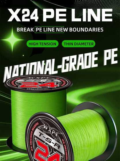 2026 New YGKX 24 Strand 300/500/1000m Japan PE Braided Super Strong Fishing Line Japan PE Braided Fishing Line Floating Pesca