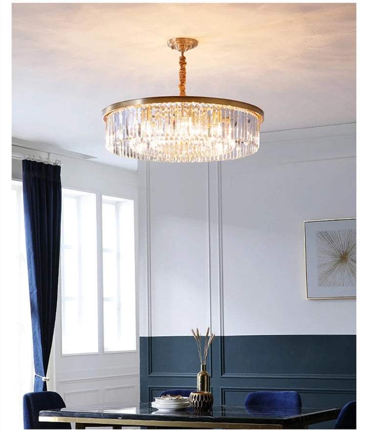 Nordic Designer Luxury Ceiling Chandeliers Modern LED Crystal Pendant Lights for Bedroom Living Room Light Fixtures