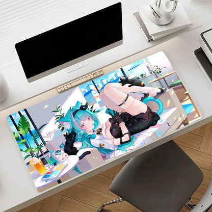 Game Neverness to Everness Mint Mouse Pad Non-slip Rubber Gamer Balance Computer Mat Decoracion Deskmat Laptop Office Large
