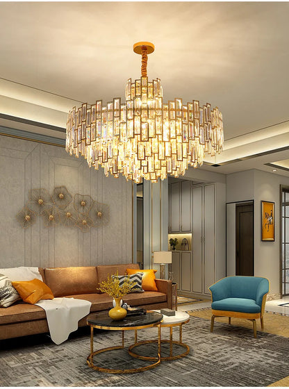 Luxury Crystal Ceiling Pendant Chandelier Lights Dining Room Chandeliers Lighting for Living Room Light Home Decor Lustre Salon