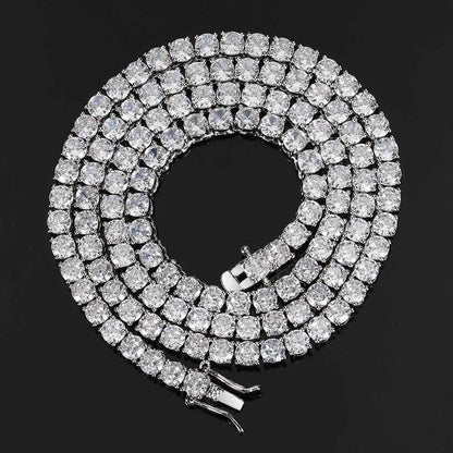 D VVS1 Moissanite Tennis Necklace 2-6MM 925 Sterling Silver Classics for Women Exquisite Jewelry Simulated Diamond Necklaces