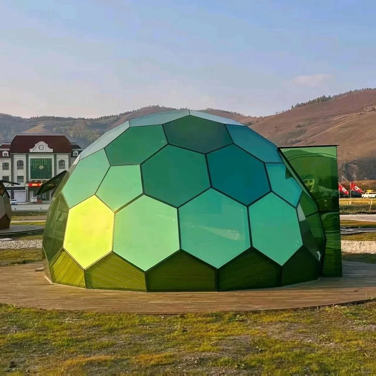 Luxury Transparent Glass Dome House Geodesic Tent Aluminum Frame Four Season Outdoor Glamping Hotel Resort Camping Custom
