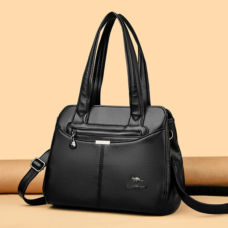 High Quality Ladies Soft Leather Shoulder Bag Designer Luxury Handbags Tote Bags For Womens 2025 Female Crossbody Messenger Bags