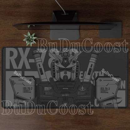 Mouse Pad Gundam RX-78-2 Anime Gaming XXL Non-slip Mousepad PC Computer Keyboard Office HD printing overlock esports Desk Mat