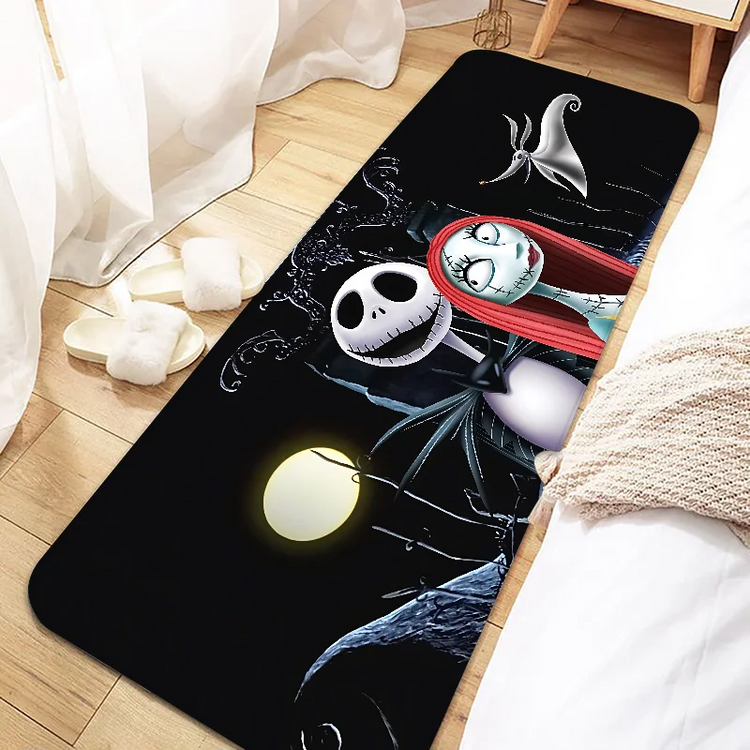 Jack Skellington Door Mat Entrance Non-slip Doormat Washable Kitchen Carpet Living Room Hallway Rugs Bathroom Bath Door Mats