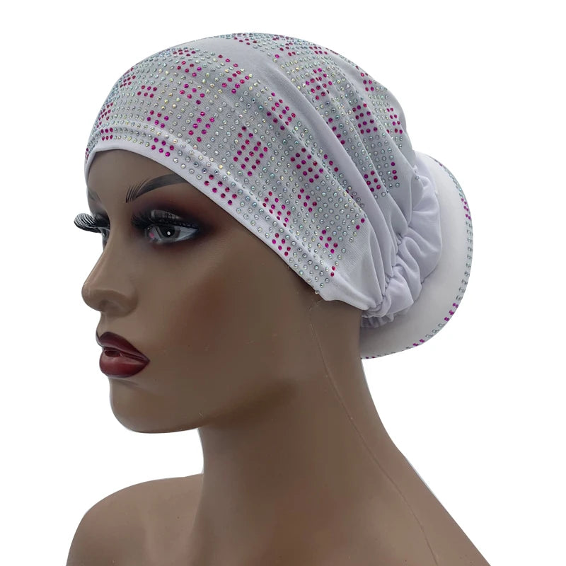 Summer Breathable Turban Cap for Women Muslim Under Scarf Cap African Lady Head Wraps Bonnet