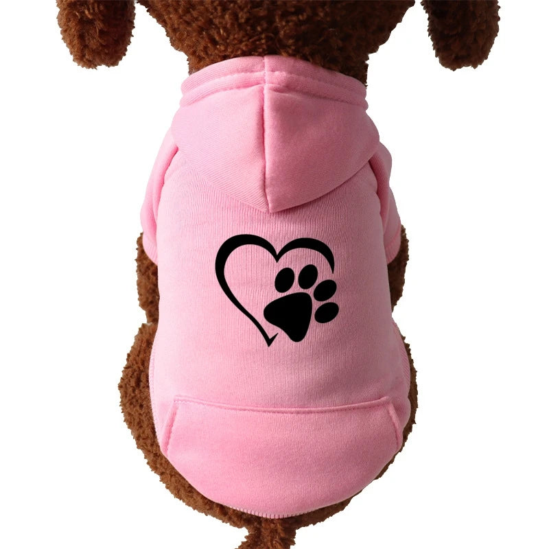 Autumn and Winter Pet Clothes Warm Doggy Clothing Puppy Sweatshirt Sport Pocket Hoodies for Small Dogs Cats Soft Fleece Sweater
