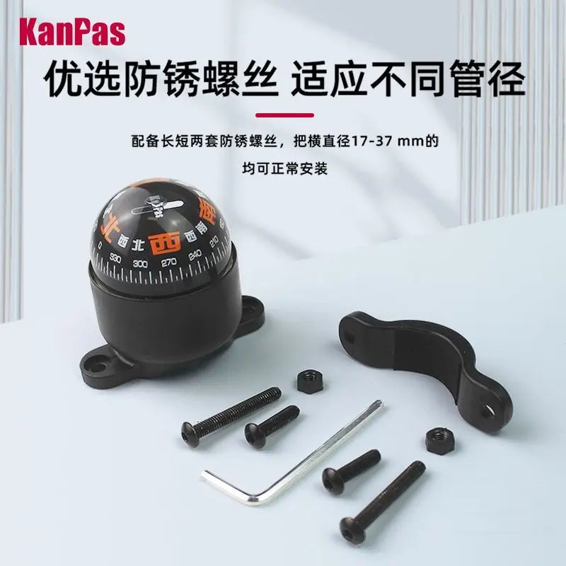 High‑Precision Riding Compass Waterproof Sun‑resistant Luminous Guiding Ball Navigation Tool for Motorcycle Electric Bicycle