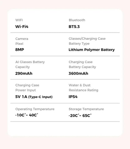M02 Smart Sunglasses AI Translation 100+ Languages 8MP Camera Bluetooth Music Call Smart Glasses with Charging Box
