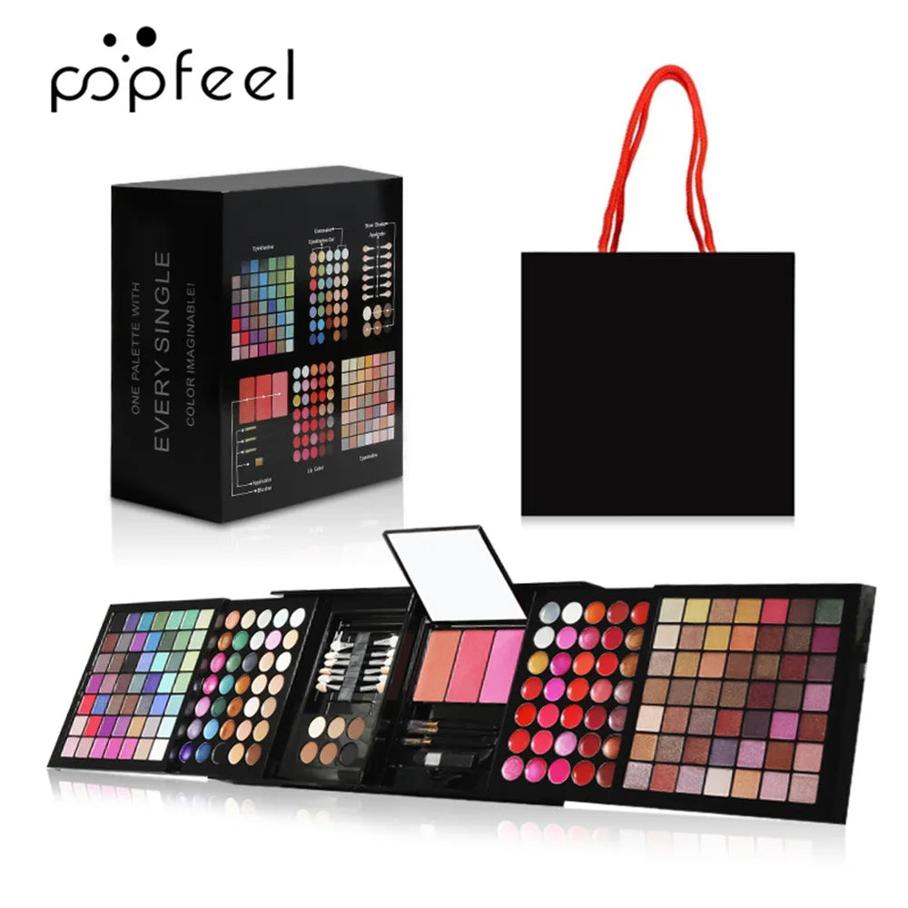 New Multi-function Makeup Kit Full Set Box For Women Waterproof Lips Blush Foundation Beginner Travel Portable Palette