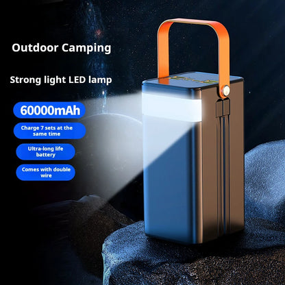 Portable Power Bank 30000mAh 60000mAh 120W Fast Charging Emergency Power Station with LED Charger for Home Camping And Phone