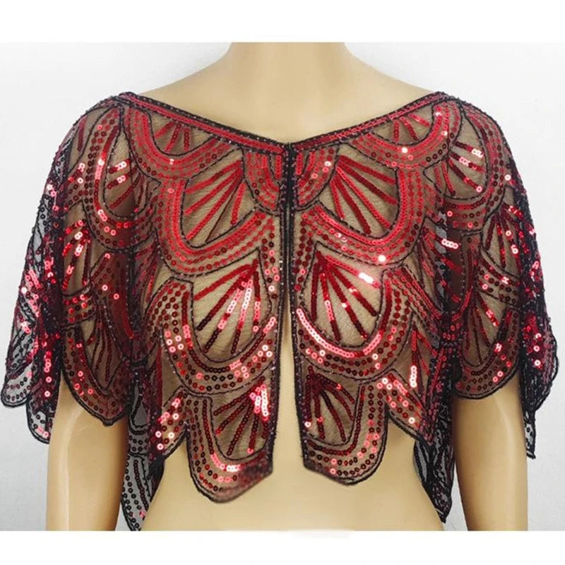 Sequins Lace Shawls Palaces Styles Women Shawls Sunscreen Hollows Out Cloak Tippet For Ladies Shawls Stylish Layering Women's