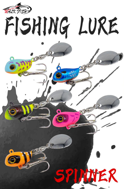 WALK FISH 10g VIB Spinning Tail-spinner Swimbait Fishing Lures Spinnerbait Metal Artificial Bait Carp Fishing Accessories