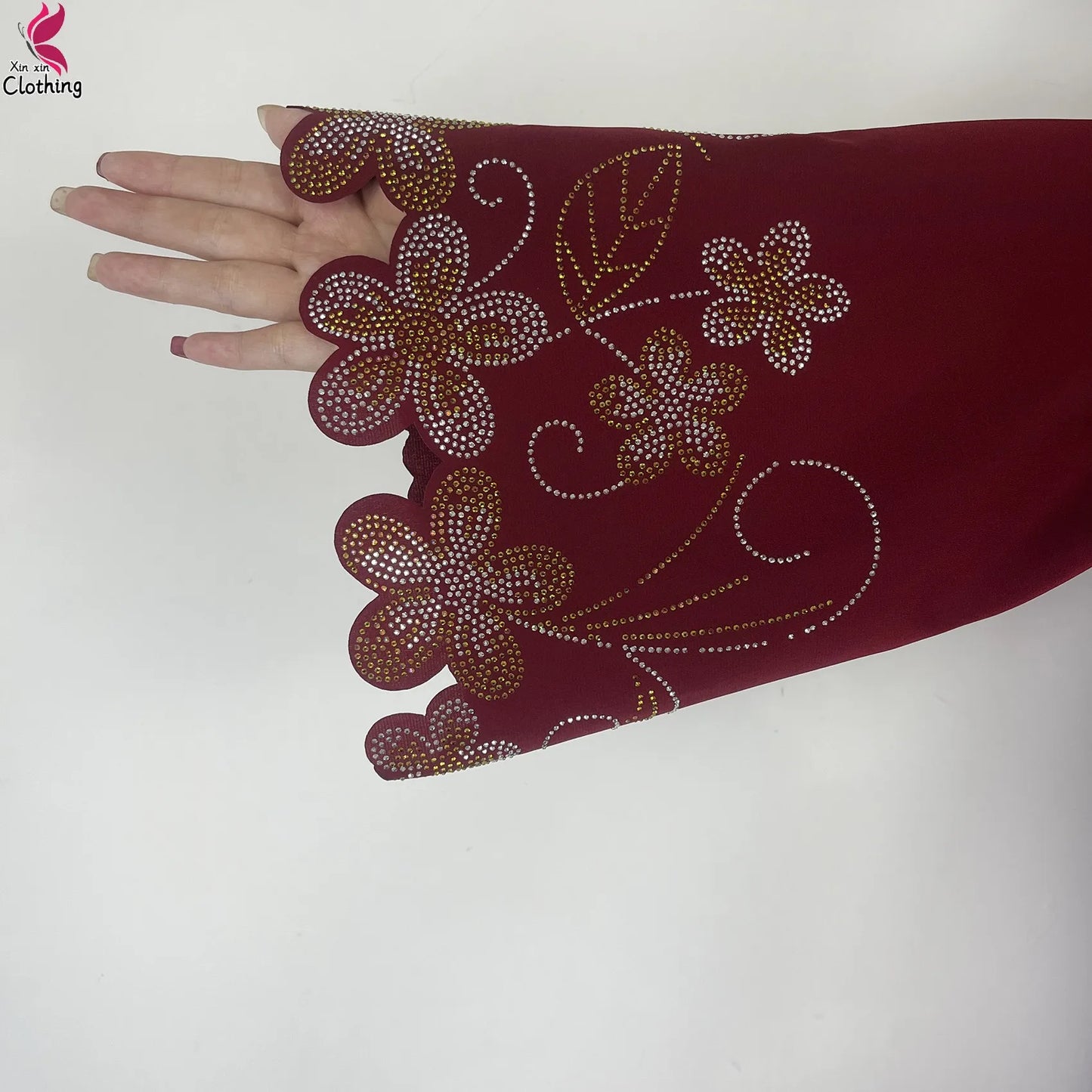 2026New Dubai Muslim Women Modest Dress Diamond Chiffon Elegant Arabic Femme Hijab African Abaya Islamic Long Sleeve Turkey Robe