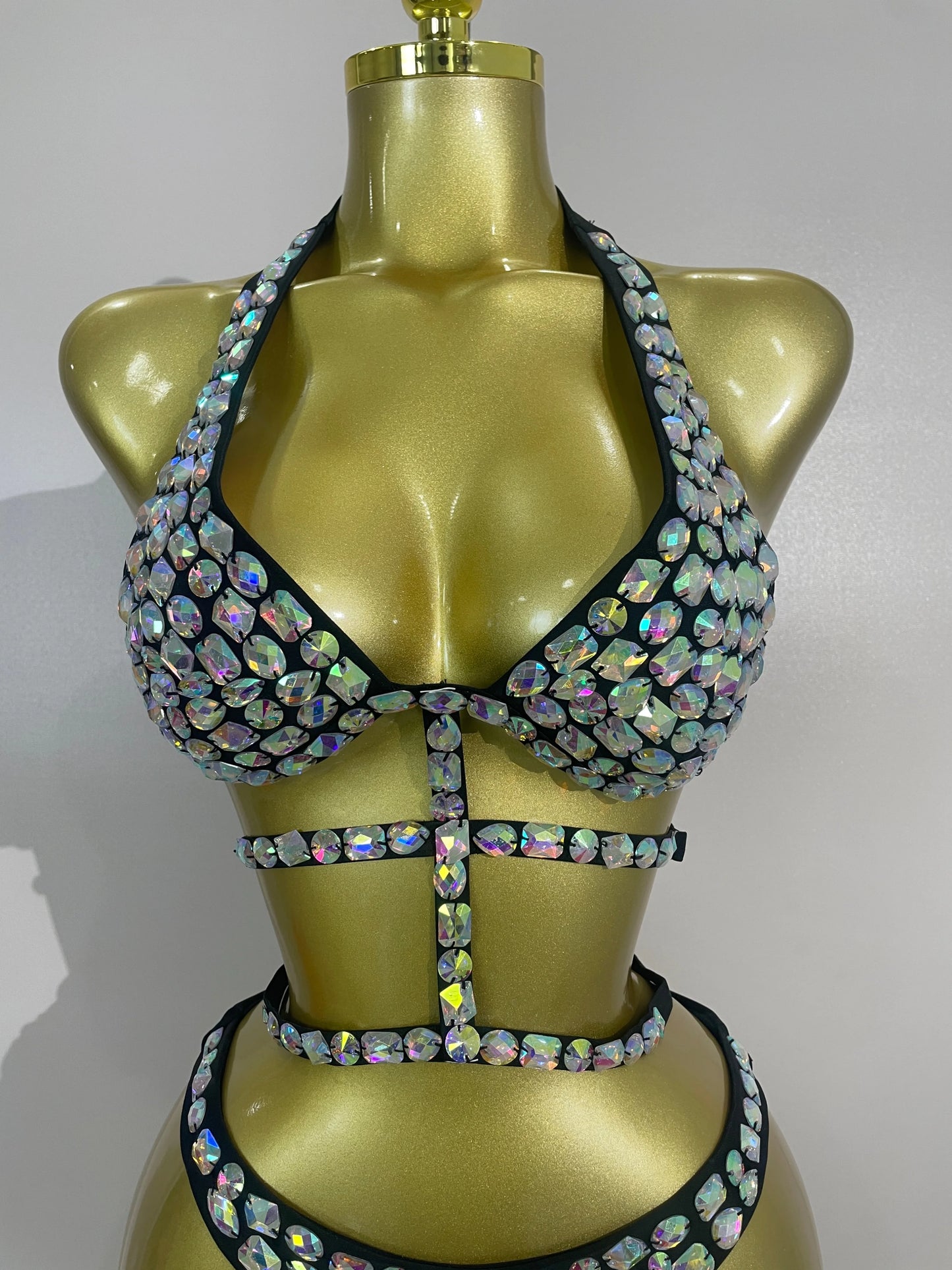 Sexy Sparkly Diamonds Swimsuit Bar Bikini 2026 Fashion Women Crystal Handmade One-piece Bodysuit Swimsuit Stage Photoshoot Wear