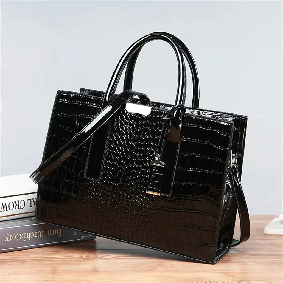 Genuine Soft Pu Leather Handbags for Women Vintage Shoulder Tote Bag Luxury Designer Ladies Large Capacity Purse Bags Sac A Main