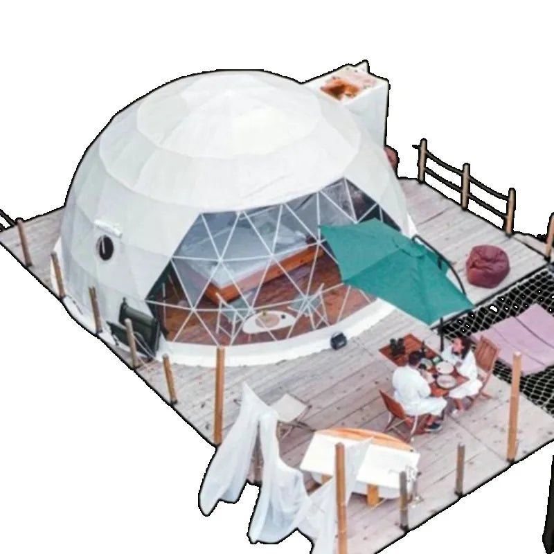 6M Durability Geodesic Dome PVC Tent Spherical Tent Hotel Resort Outdoor Luxury Glamping Dome Starry Tent for Outdoor Living