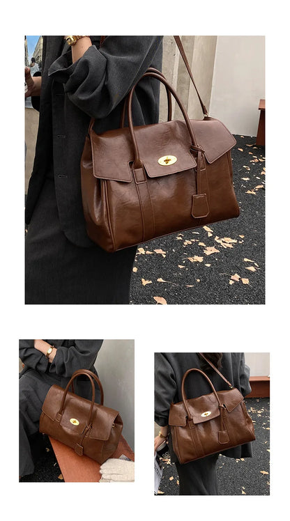Fashion Women's High-quality Pu Leather Handbag 2026 New Business Large Capacity Commuter Shoulder Crossbody Bags for Women