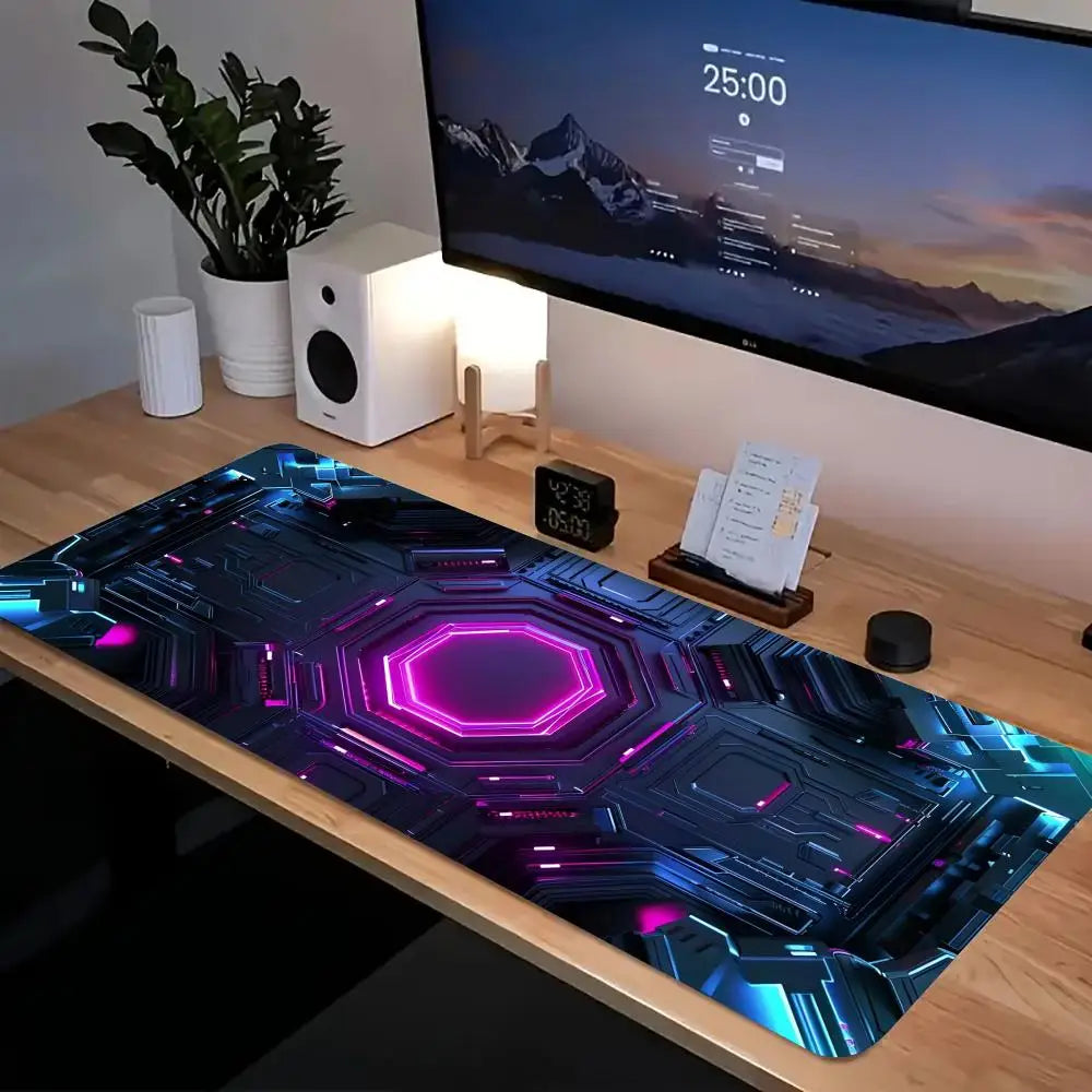 Retro Technology Mouse Pad Large Computer Office Game Table Mats Rubber Anti-slip Mousepads XXL Gaming Desk Pads Laptop Playmat