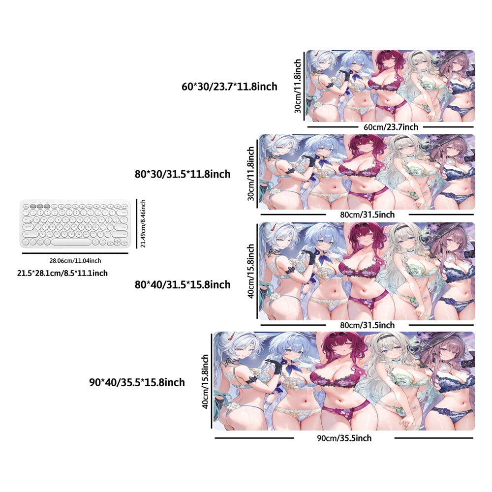 Radio Dj Large Professional Game Mouse Pad Keyboard Gamer Office Accessories Desk Mat Anime XXL Anti-Slip Desktop Mat Floor Mats