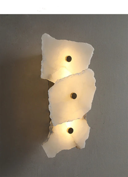 Natural Marble LED Wall Lamp Copper Luxury Novelty Lighting Sconce For Bedroom Living Dining Room Wall Decor Modern Art Design