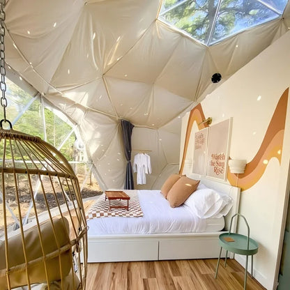Luxury Geodesic Dome Tent Waterproof PVC Spherical Glamping House Transparent Bubble Tent For Resort Villa Commercial Rental