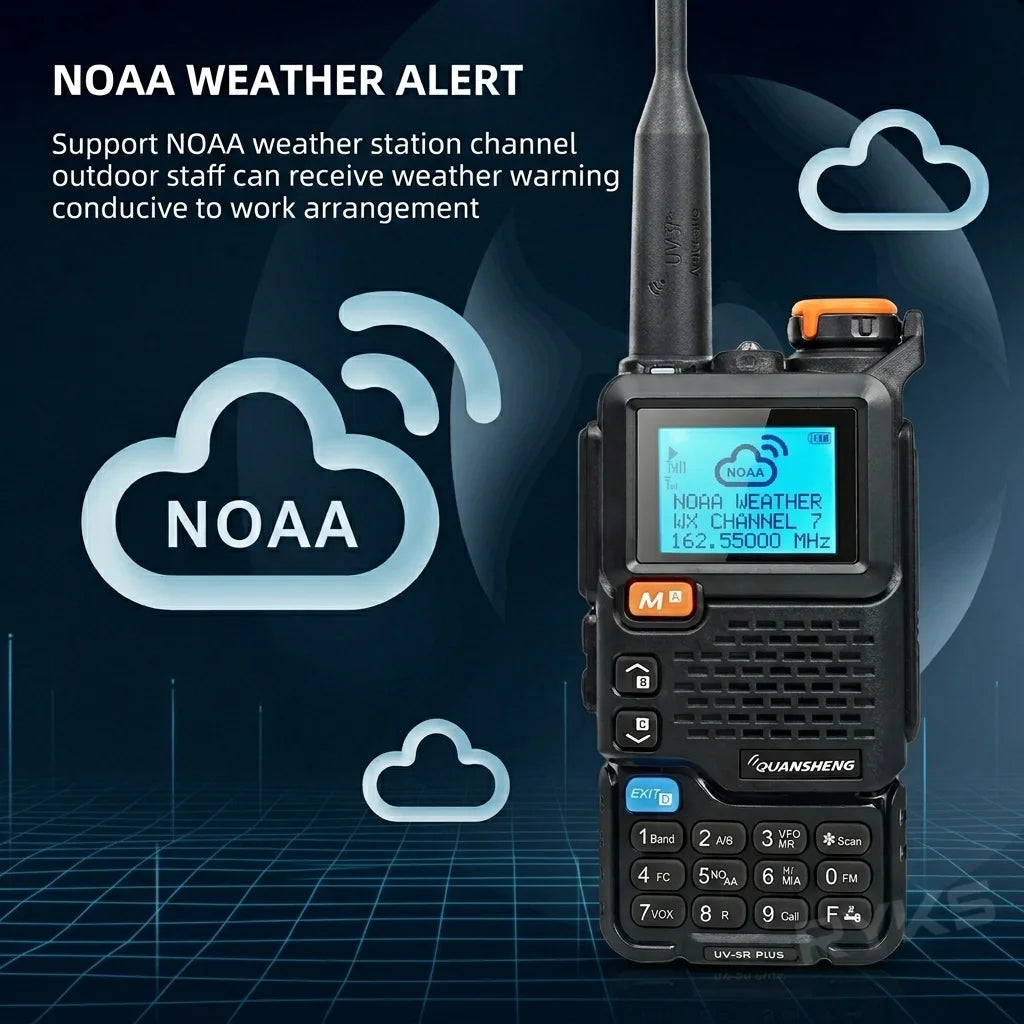 Quansheng Uv-5R Plus Walkie Talkie Dual Band Am Vhf Uhf Ham Radio For Baofeng Uv-5R Two Way Radio Outdoor Camping Hiking