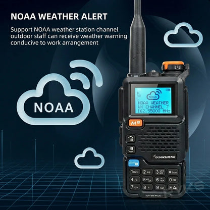 Quansheng Uv-5R Plus Walkie Talkie Dual Band Am Vhf Uhf Ham Radio For Baofeng Uv-5R Two Way Radio Outdoor Camping Hiking