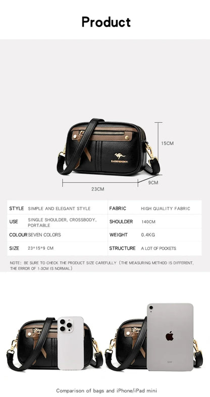Genuine  3 Layers Luxury Designer Purses and Handbags Women Bag High Quality Leather Shoulder Sac  Bags for Women 2024Sac A Main