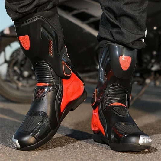 Men Motorcycle Riding Boots Professional Highway Racing Sports Motorcycle Shoes Titanium Alloy Motocross Boots Botas Hombre