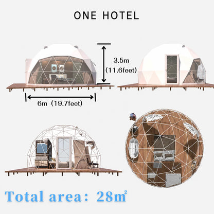 Luxury Geodesic Dome Tent Waterproof PVC Spherical Glamping House Transparent Bubble Tent For Resort Villa Commercial Rental