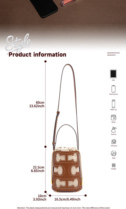 CHCH Women's Shoulder Bag 2026 Spring Hollow Design Handbag High Quality Detachable Shoulder Strap16.5*10*22.5cm