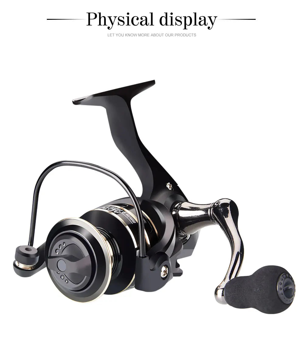 Spinning Reel Max Drag 12KG for Fishing AC800-7000 Reel Metal Spool Handle Sea Jig Carp Reel Fishing Coil Wheel